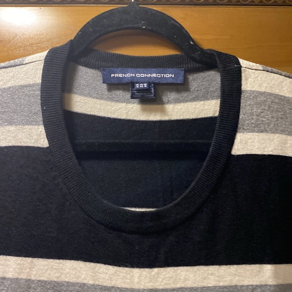 French Connection Bambi Jag Striped Sweater Dress, Size 10 - Picture 4 of 8